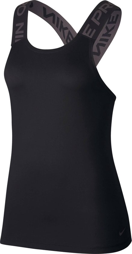 Nike Np Dry Elastika Tank Ess Sporttop Dames - Black/Black/Thunder Grey - Maat XS