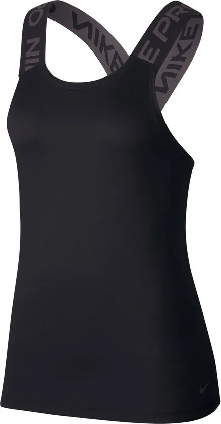 Nike Np Dry Elastika Tank Ess Sporttop Dames - Black/Black/Thunder Grey - Maat XS
