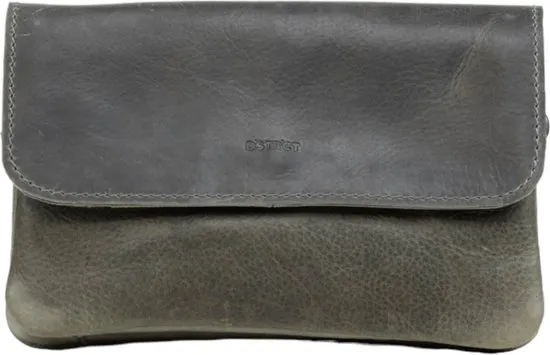 DSTRCT Raider Road Schoudertas Clutch Leer Grijs