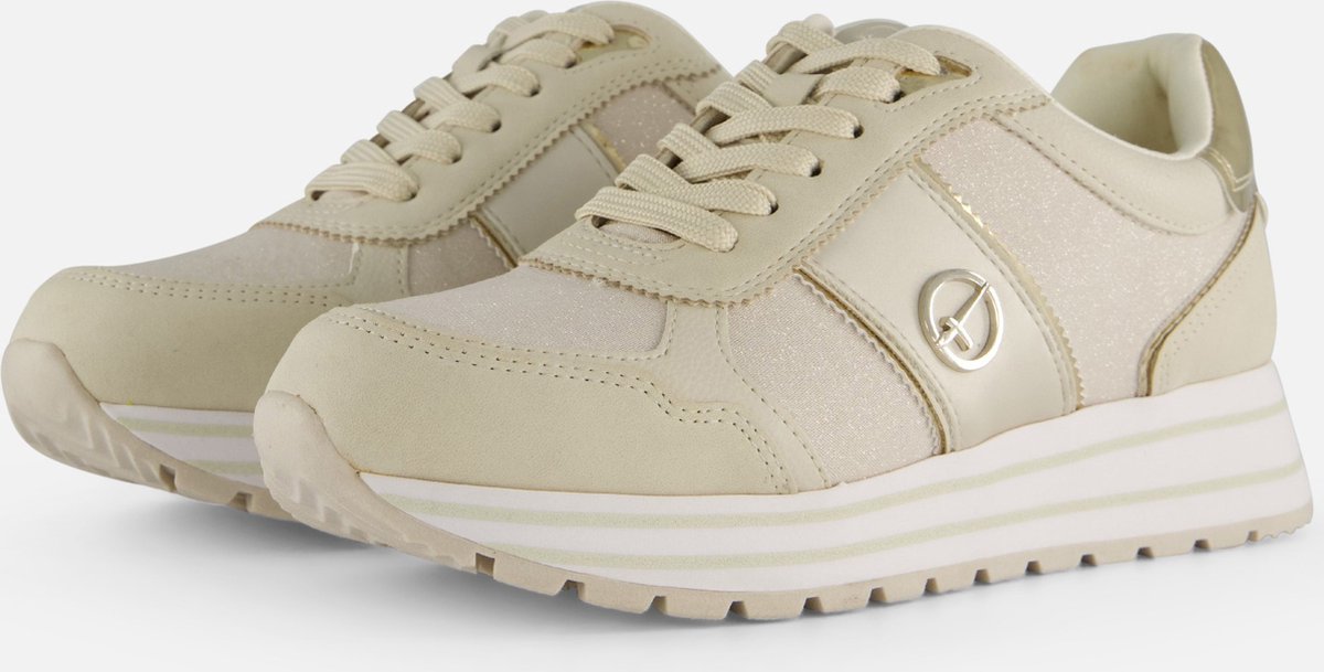 Tamaris - maat 41- Essential Sneakers beige Textiel - Dames