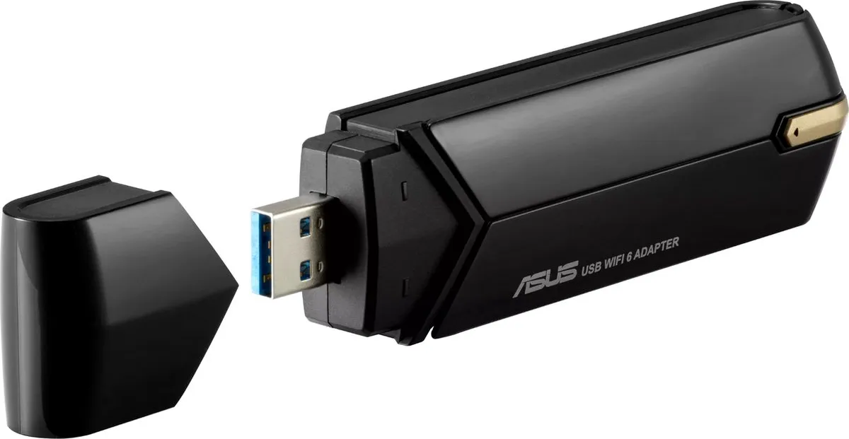 ASUS USB-AX56 - WiFi Adapter - WiFi 6 - AX - Zwart - Zonder Cradle
