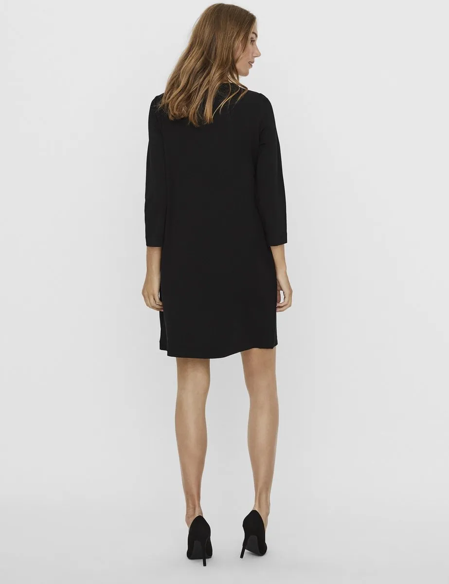 Vero Moda - maat  XS - 3/4-mouw Mini Jurk Dames Zwart