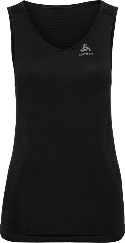 Odlo - Maat XL - Suw Top V-Neck Singlet Performance X-Light Dames Sportshirt - Black