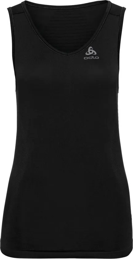 Odlo - Maat XL - Suw Top V-Neck Singlet Performance X-Light Dames Sportshirt - Black