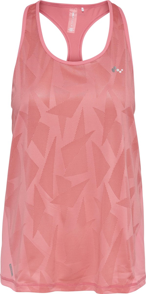tanktop, mesh, pink, patroon, mouwloos