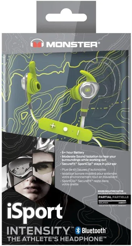 Monster iSport Intensity Bluetooth In-Ear - Blauw