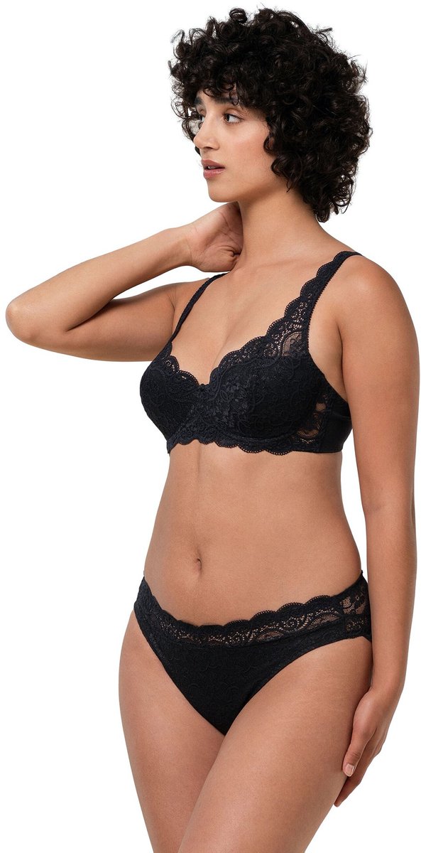 lingerie, bh, lace, zwart, underwear