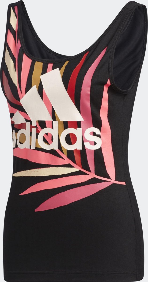 tank top, sleeveless, zwart, grafische print, polyester mix