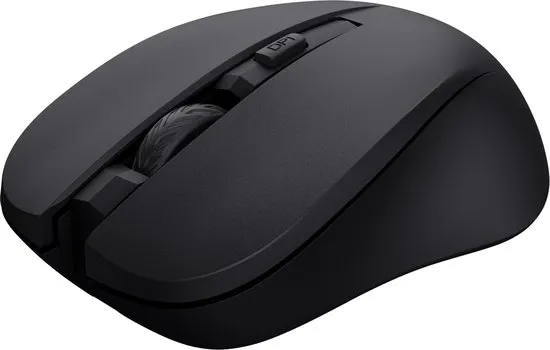 Trust Mydo - Stille Draadloze Muis - 1800 DPI - Comfortable grip - Links & Rechts handig – Zwart