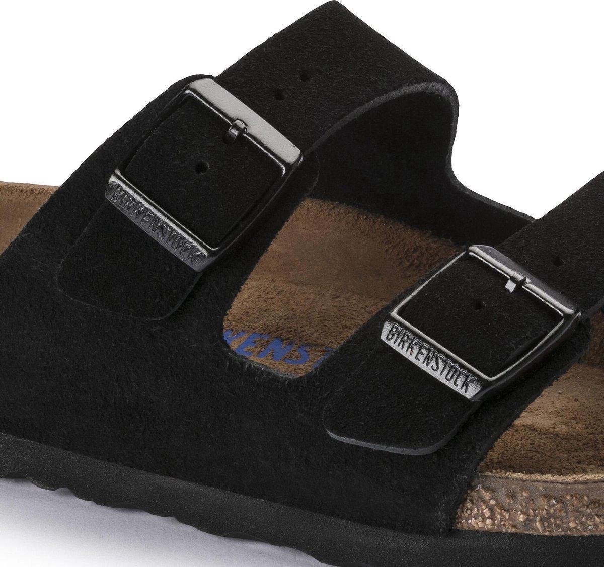 Birkenstock - maat 36- Arizona SFB VL Black Narrow Dames Slippers Black