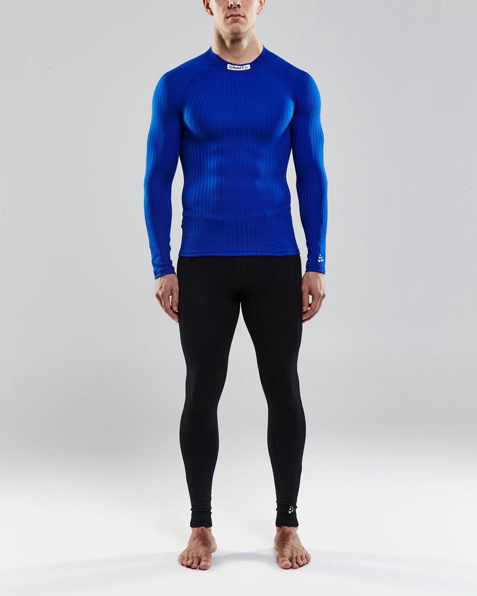 Craft Progress Baselayer Crewneck Longsleeve Sportshirt - Maat S - Mannen - donker blauw