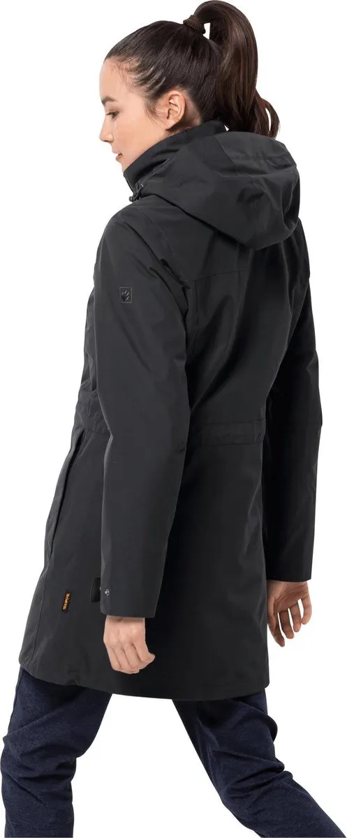 Jack Wolfskin - maat XS -Ottawa Outdoorjas Dames - Black
