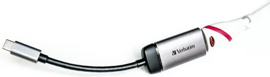 Verbatim 49143 USB-C Adapter [1x USB-C stekker - 1x HDMI-bus] Zilver (mat) 0.10 m