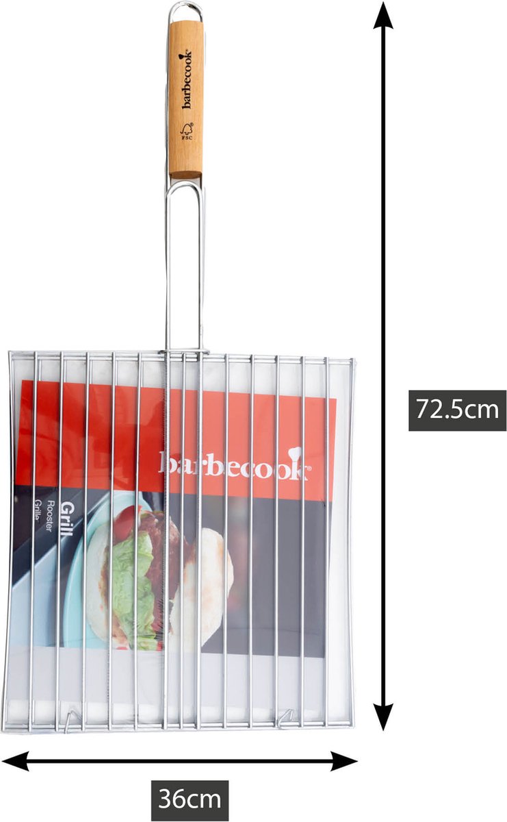 Barbecook Braadrooster - BBQ Rooster - Dubbel Rechthoekig Rooster - 36 x 34 cm