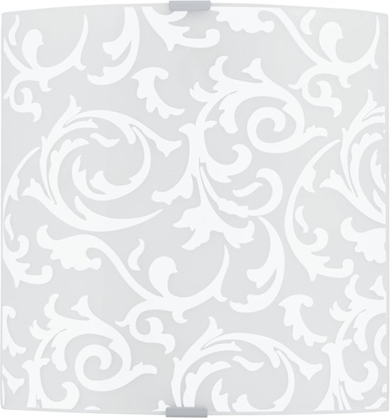 EGLO Grafik Wand/Plafondlamp - LED - 280X290mm. - Wit Met Decor