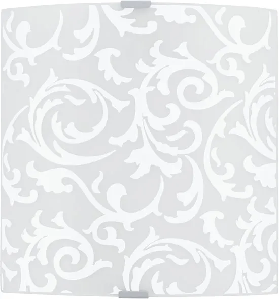 EGLO Grafik Wand/Plafondlamp - LED - 280X290mm. - Wit Met Decor