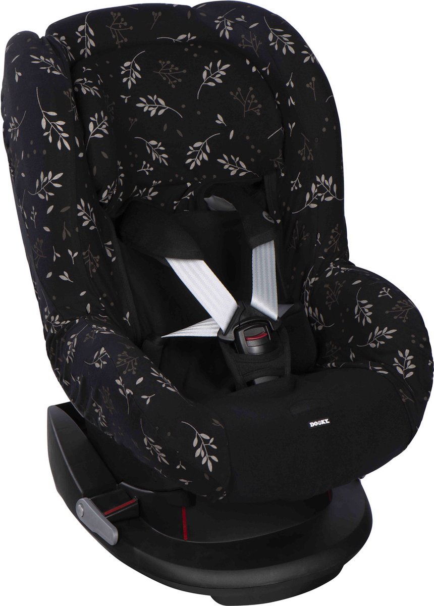 Dooky Seat Cover Groep 1 Autostoel hoes Romantic Leaves Black