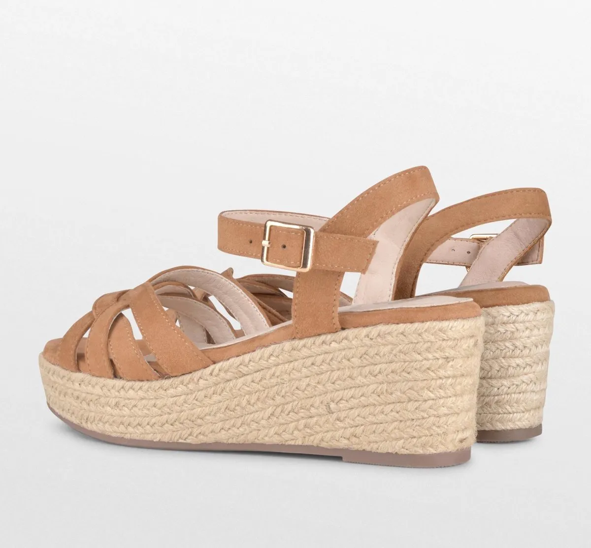 POSH by Poelman TULSI Dames Espadrilles - 37 - Cognac