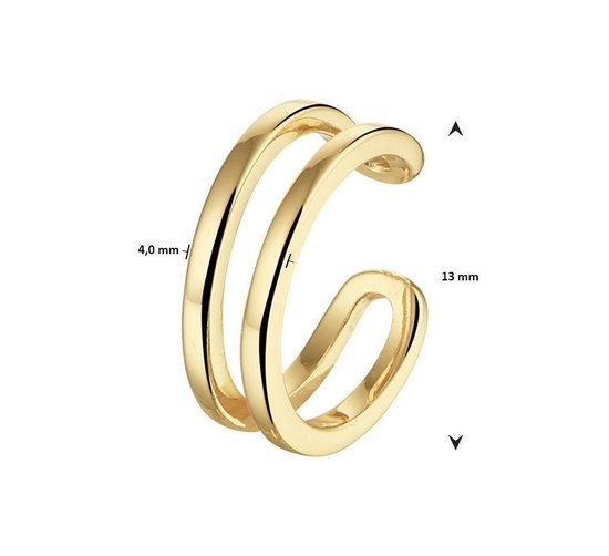 The Jewelry Collection - Earcuff - Zilver goudverguld