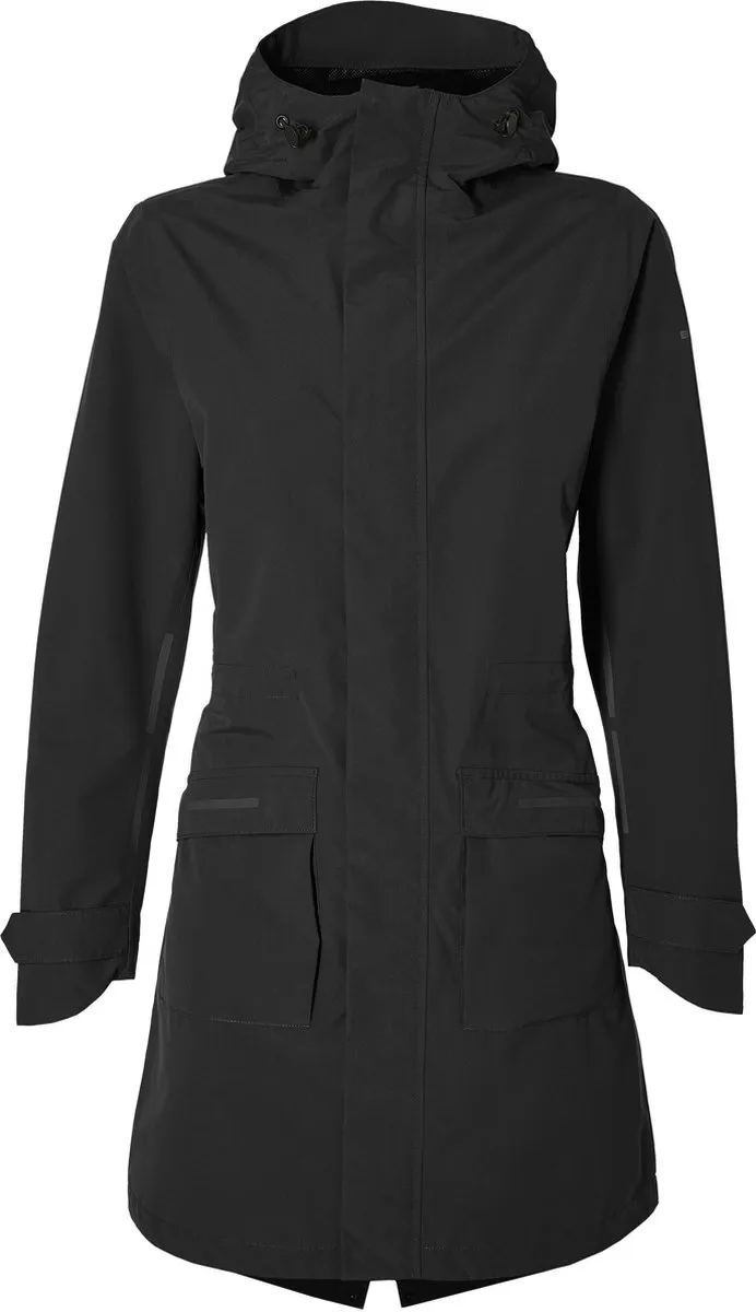 Basil Mosse Parka Regenjas Dames - Maat XL - Zwart