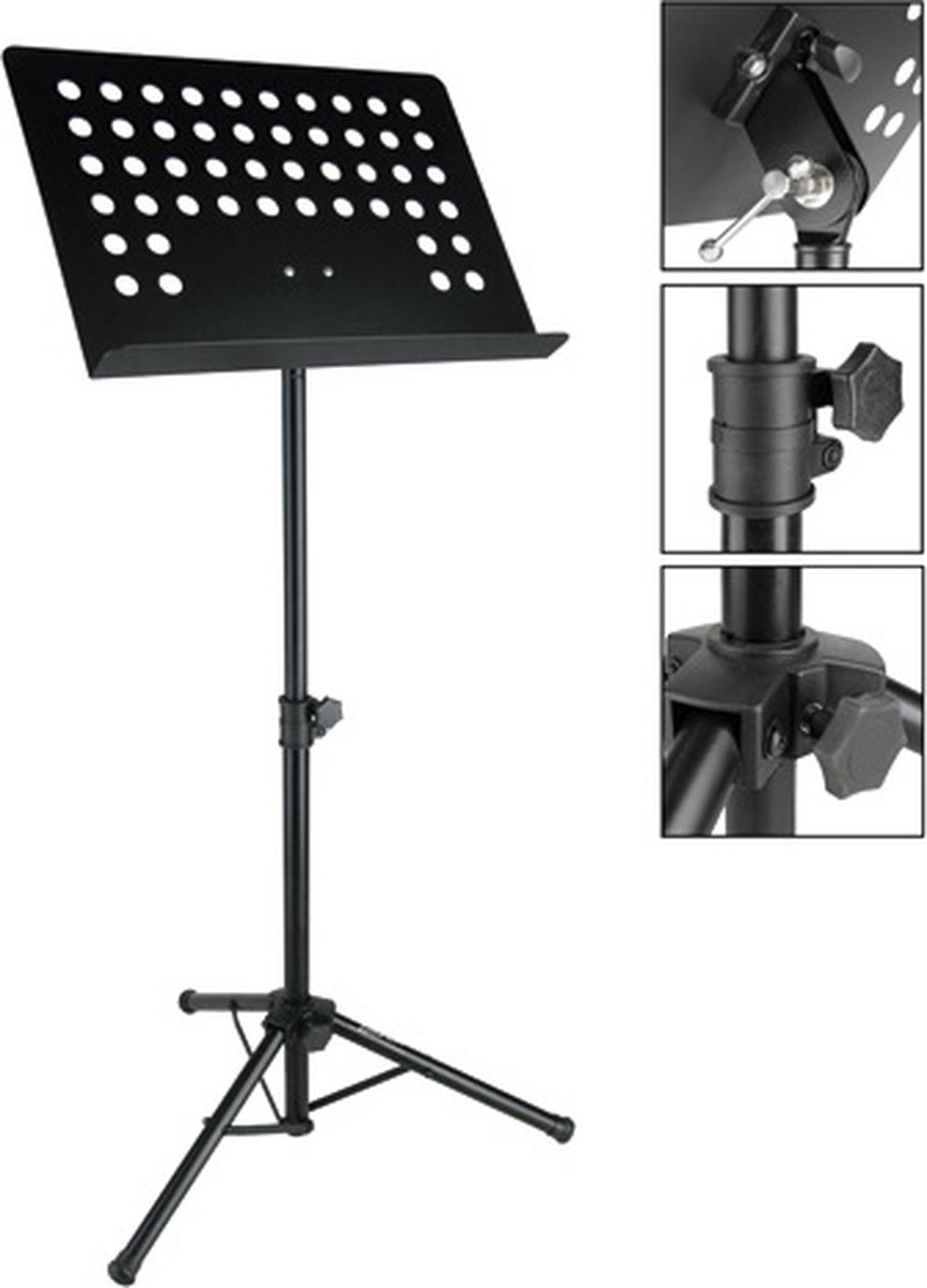 muziekstandaard, notitiebord, luidsprekers, tabletop, adjustable