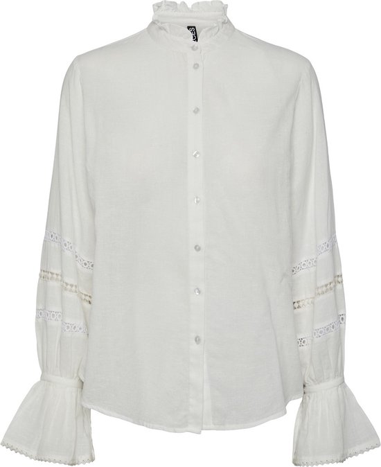 PIECES  - Maat 52 - PCANNA LS SHIRT D2D QX Dames Blouse