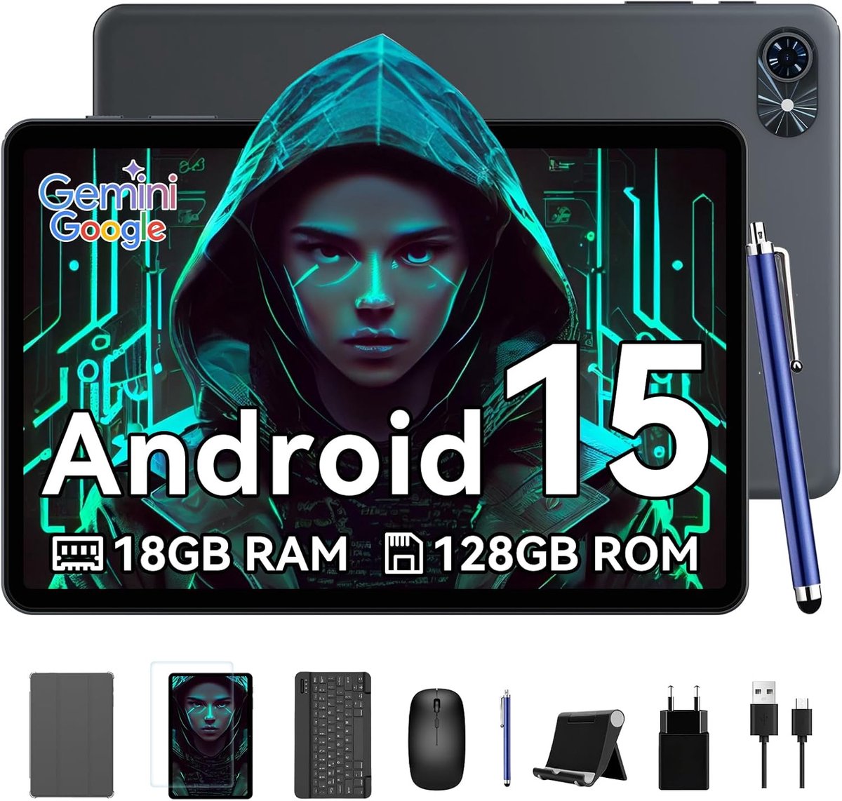 tablet, android tablet, 128GB, 18GB RAM, stylus