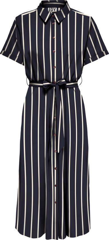 Jacqueline de Yong Maat L Jurk Jdysindet S/s Midi Shirt Dress Wvn 15272745 Sky Captain/cloud Dancer Dames