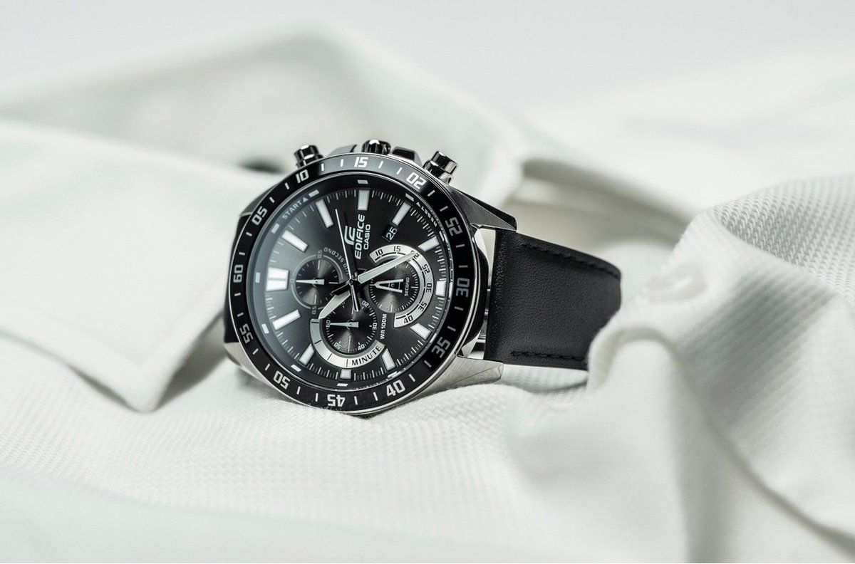 Casio Edifice EFV-620L-1AVUEF Herenhorloge 51 mm - Zwart