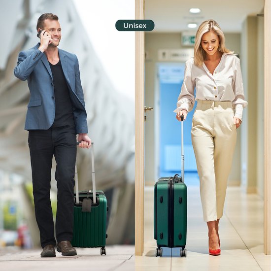 Handbagage Koffer 36L - Dubbel TSA Slot - Extra sterke Rits met Voorvak - Unisex