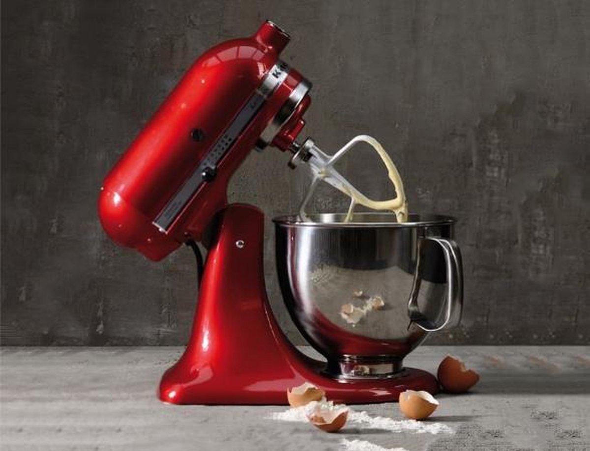 KitchenAid Artisan 5KSM125EER - Keukenmachine -4,8L - Keizer rood - 3 menghaken