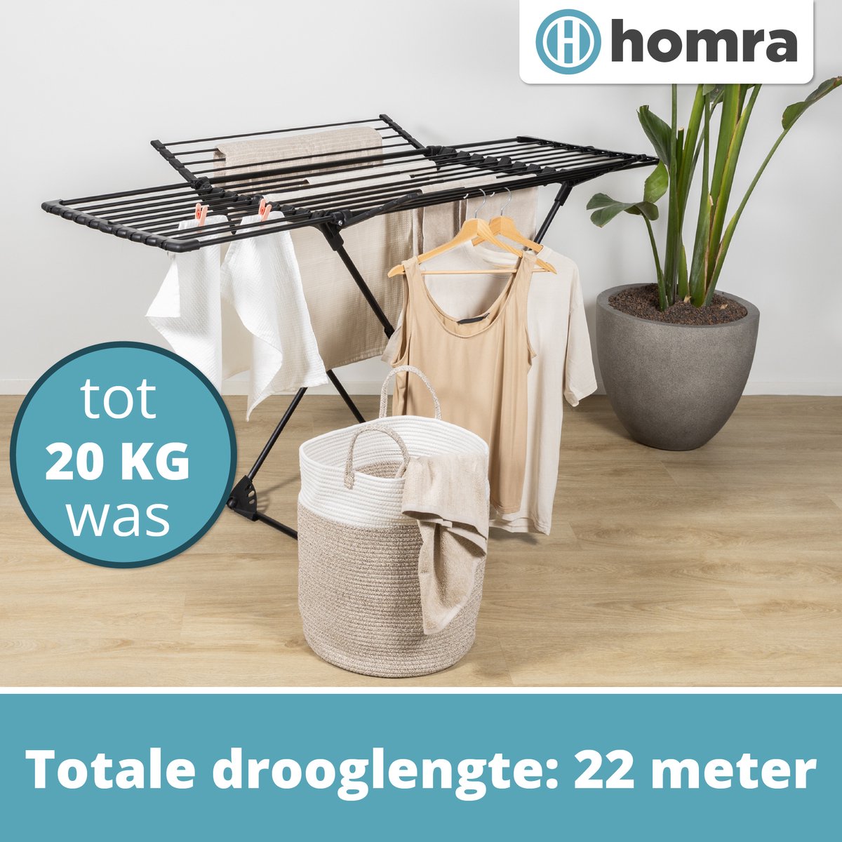 Wasrek Inklapbaar - Tot Was - Droogrek Inklapbaar - Wasrek - Was  184x96x92CM - Metaal Zwart - Geschikt voor Grote Gezinnen