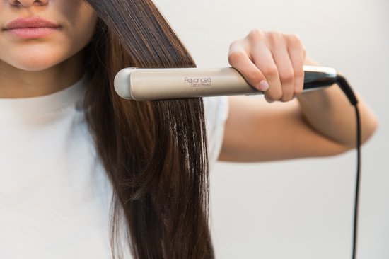 hair straightener, flat iron, corded, metallic, styling tool