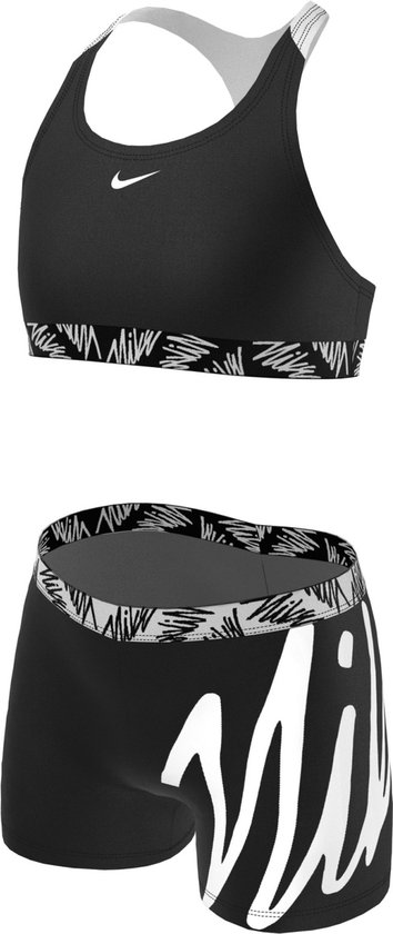 Nike maat M  Swim Script Logo meisjes bikiniset met short