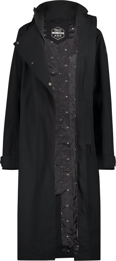 dgmoutlet-nl-AGU-Trench-Coat-Long-Regenjas-Urban-Outdoor-Dames-Zwart-XXL-4 AGU Maat XXL Trench Coat Long Regenjas Urban Outdoor Dames - Zwart