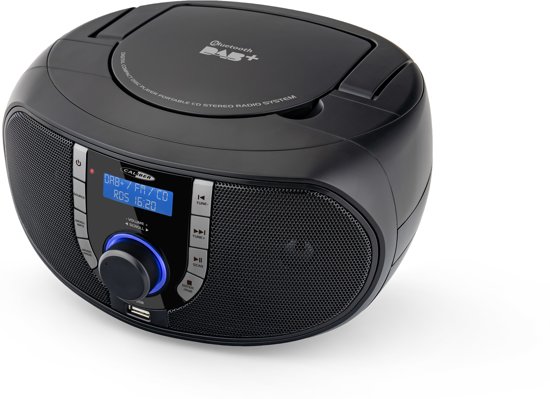 Caliber HBC433DAB-BT - Portable radio CD speler met DAB+ - Zwart