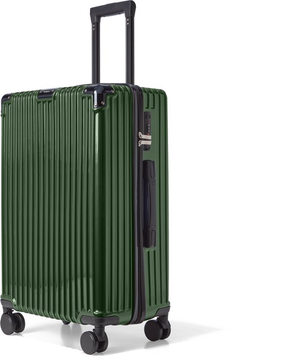 koffer, trekrol, groene koffer, 4 wielen, trolley