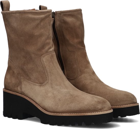 dgmoutlet-nl-Paul-Green-9017-Enkelboots-maat-38-Enkellaarsjes-Dames-Taupe-aanbieding-korting-sale Kleding, Schoeisel, Schoen, Suede