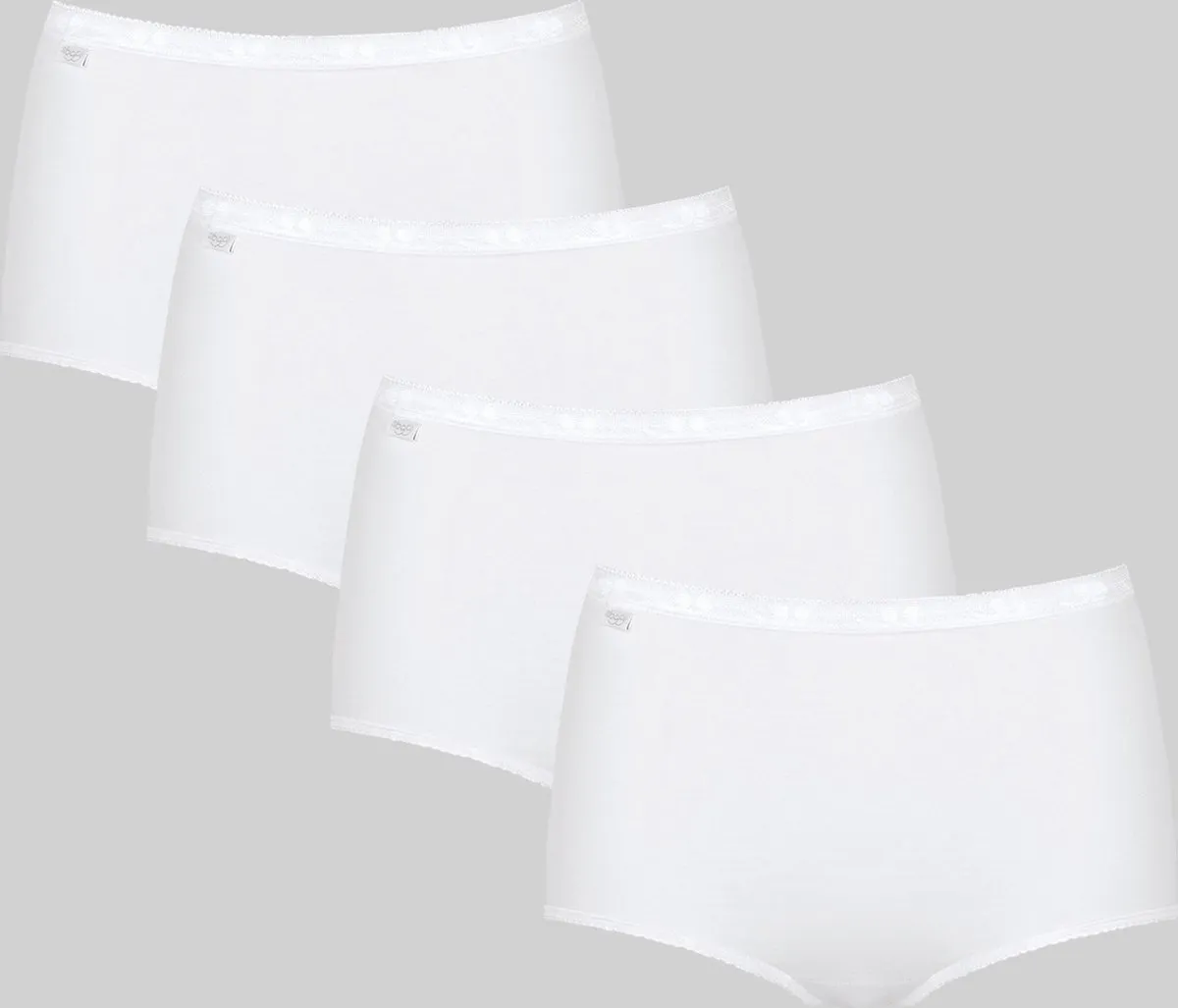 Sloggi - maat 38 - Basic+ Dames Maxi slip - 4-pack - Wit