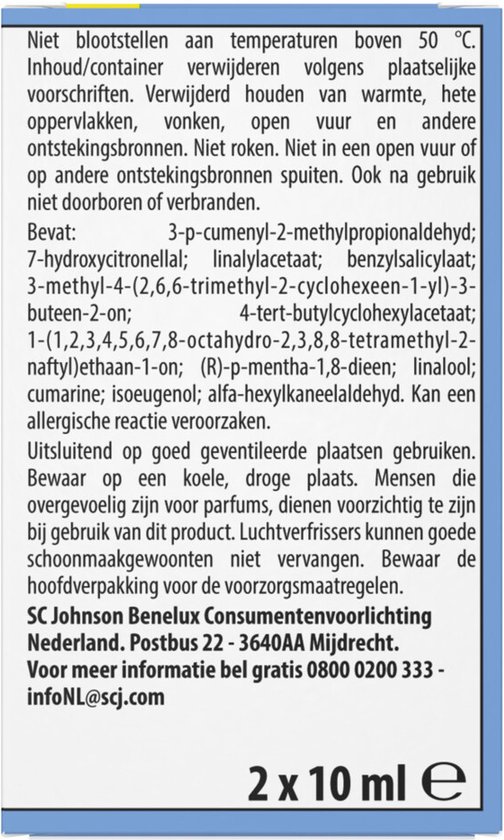 Glade Touch & Fresh Pure Clean Linen twee navullingen 2 x 10ML