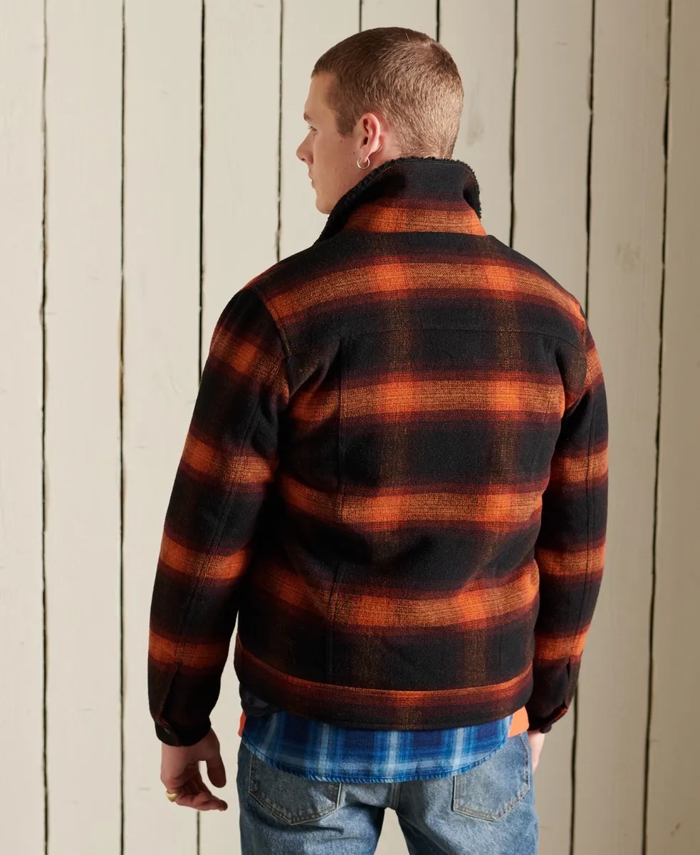 Superdry Heren Wollen Highwayman Trucker jas - 3XL - met sherpa