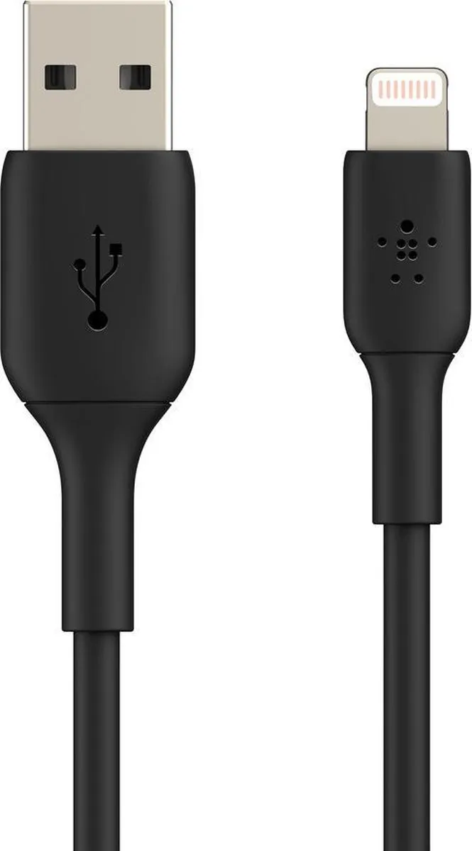 usb-kabel, oplaadkabel, 2-in-1, micro-naar-lichtning, zwarte kabel