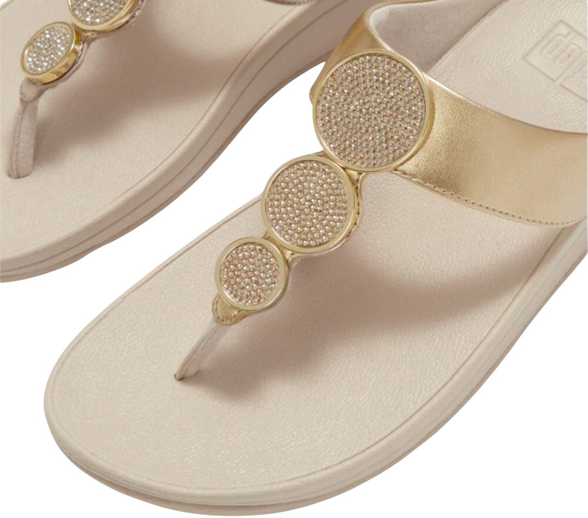 FitFlop - maat 37 - Halo Bead-Circle Metallic Dames Metallic