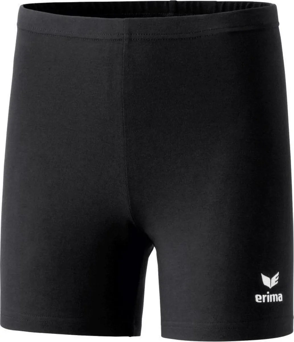 shorts, zwart, shortsbroek, polyester, erima_logo