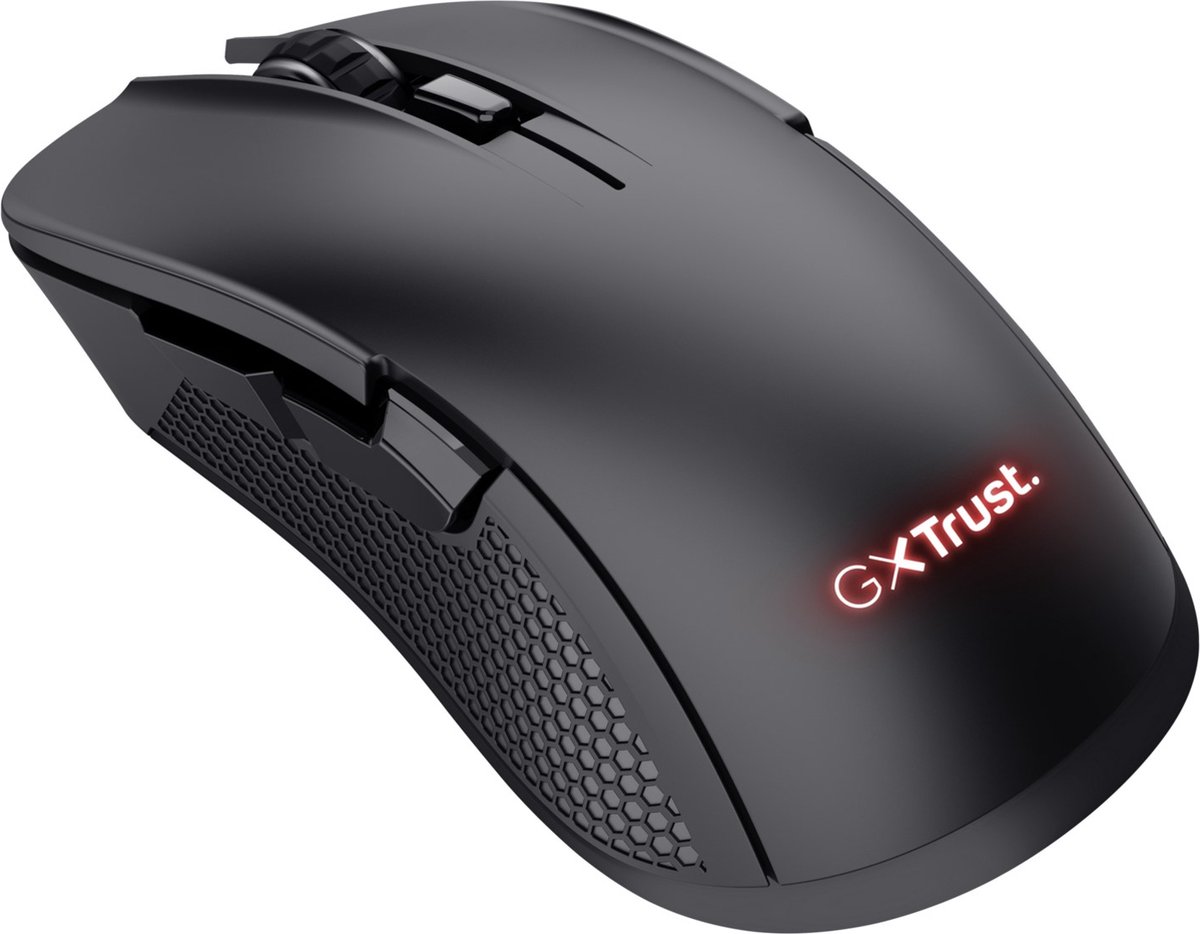 Trust GXT 923 YBAR - Draadloze Gaming Muis - RGB verlichting - Oplaadbaar - 7200 dpi - Zwart