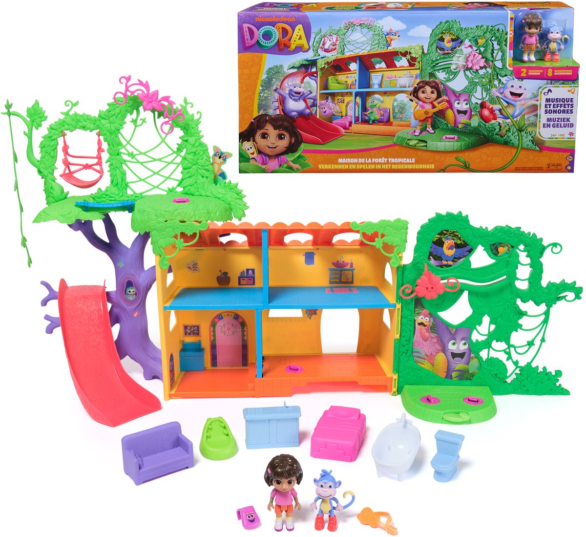 speelset, Dora, speelhuis, tuin klimwereld, accessoires