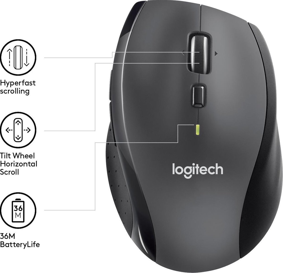 Logitech M705 - Draadloze Marathon Muis
