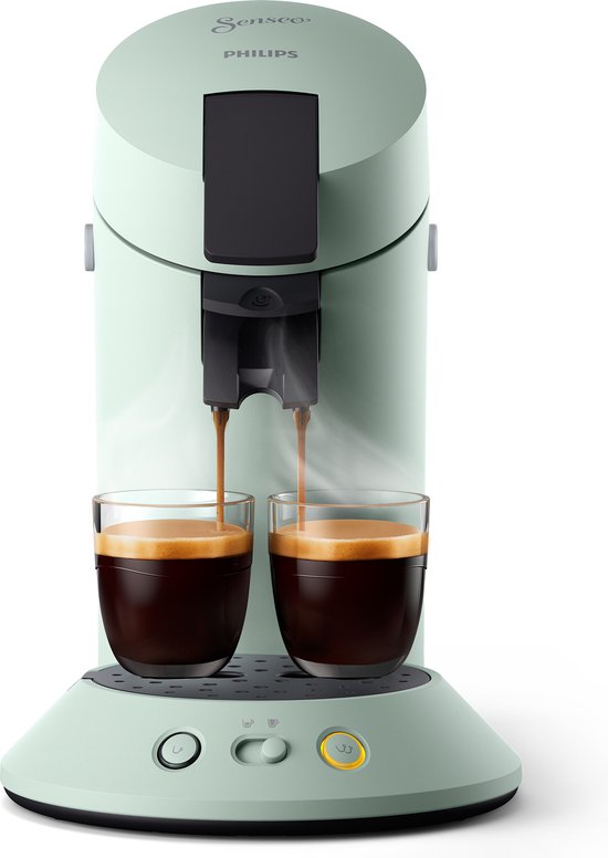 Philips Senseo Original Plus Koffiepadmachine CSA210/20 - Keuze uit 1 of 2 Kopjes - Instelbare Intensiteit - Automatische Uitschakeling - Mintgroen