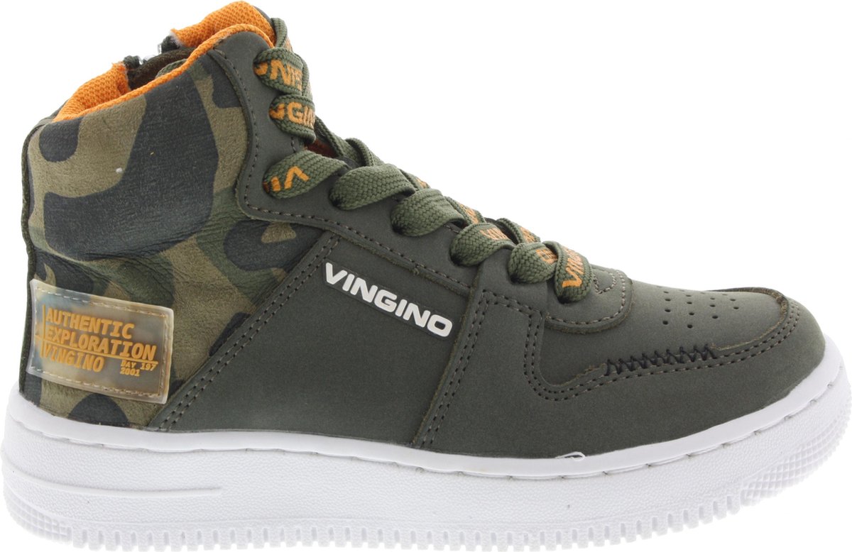 hoge schoen, militaire camouflage, witte zool, louis, vongino
