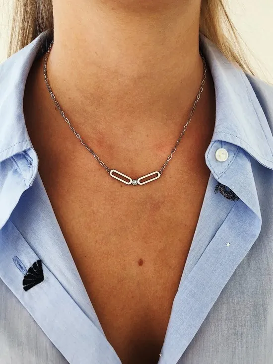 Tommy Hilfiger - TJ Skinny Strand Necklace Silver